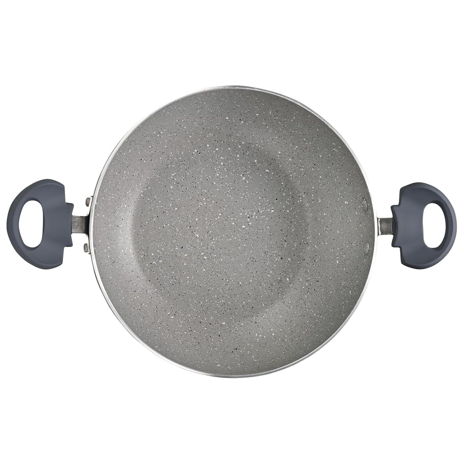 NAVRANG Cookware Aluminium Kadhai 22cm with Glass Lid