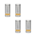 Femora Metallic Clear Glass Kitchen Storage Jar | 1300 Ml | Set of 4