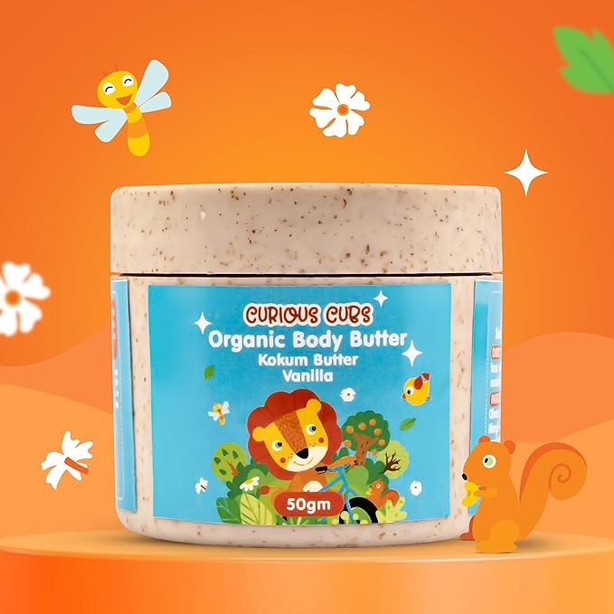 Puddles Kids Organic Body Butter Curious Cubs - Age 2-12 Years - 50 gms