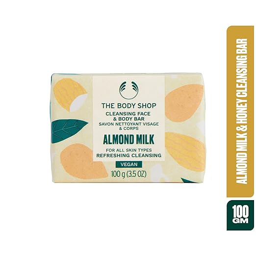 The Body Shop Almond Milk & Honey Cleansing Bar - 100 gms