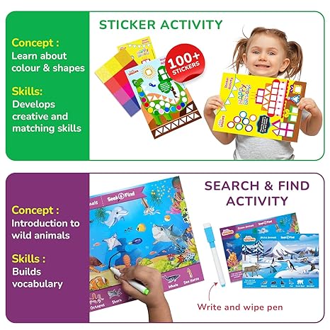 Smartivity Montessori Based Busy Box Boys and Girls 7in1 Preschool Learning Activity