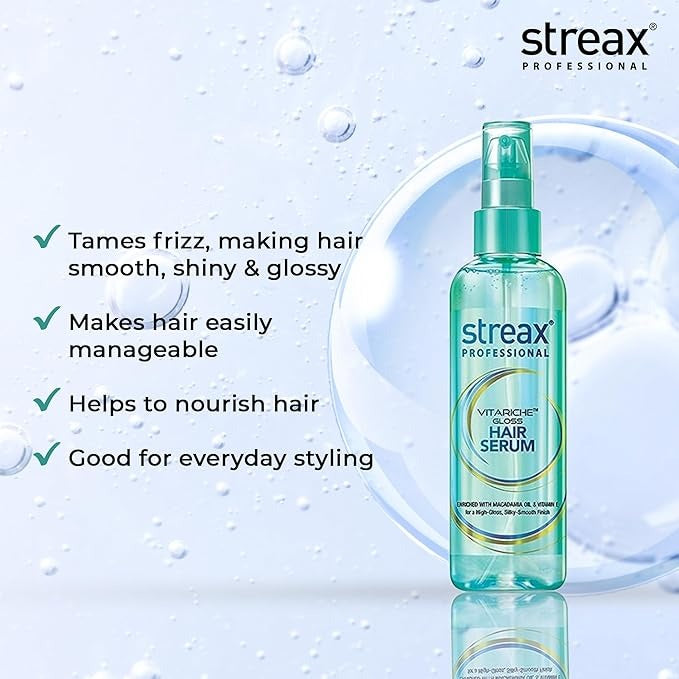 Streax Professional Vitariche Gloss Hair Serum - 115 ml (Pack of 3)