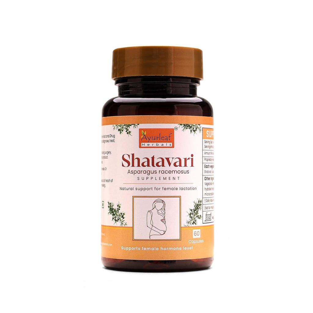 Ayurleaf Herbals Shatavari Capsules - 60 Caps Pack of 2