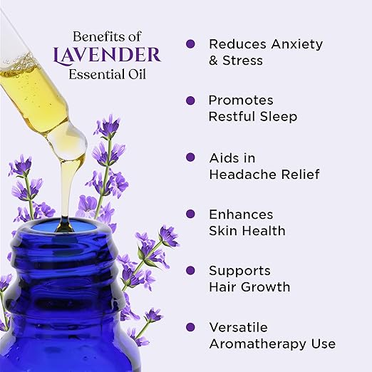 Rey Naturals Lavender Essential Oil For Hair Growth - 15 ml (Pack of 2)