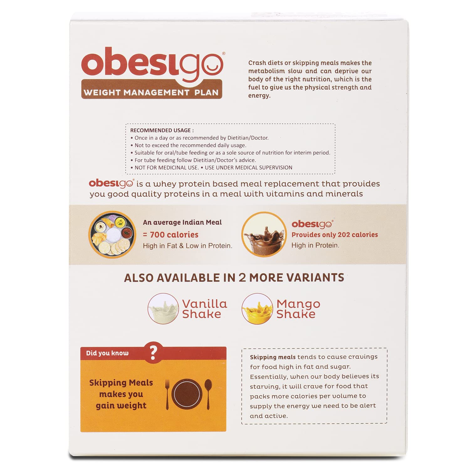 Obesigo BLCD Weight Management Plan - 350 gms