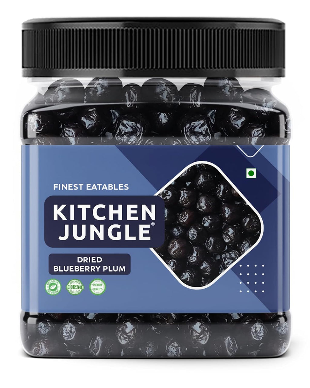 Kitchen Jungle Fresh Dried Blueberry 250 GM | Sweet and Delicious | Healthy Snack, Rich in Calcium, Vitamin K, Boost Immunity