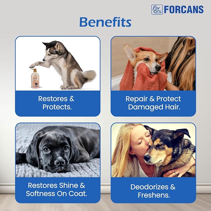 Pet Needs Forcans Short Coat Aloe Shampoo - 750 Ml | Shiny and Healthy Coat | Customised Shampoo | Characteristics of Pure Aloe Vera Gel