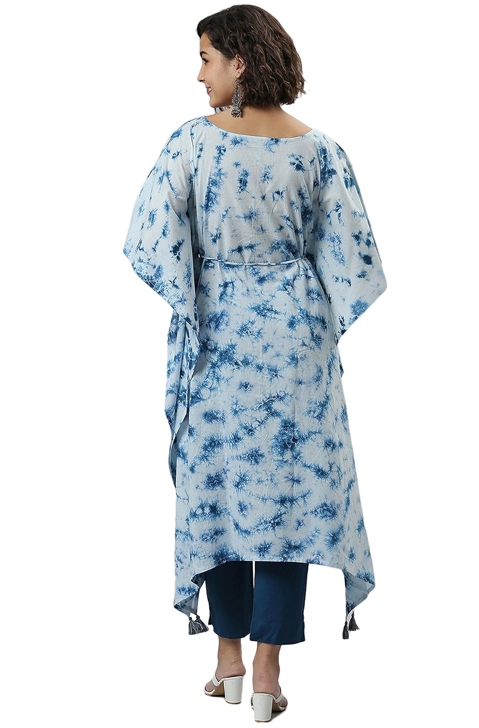 Janasya Women Kurta Blue