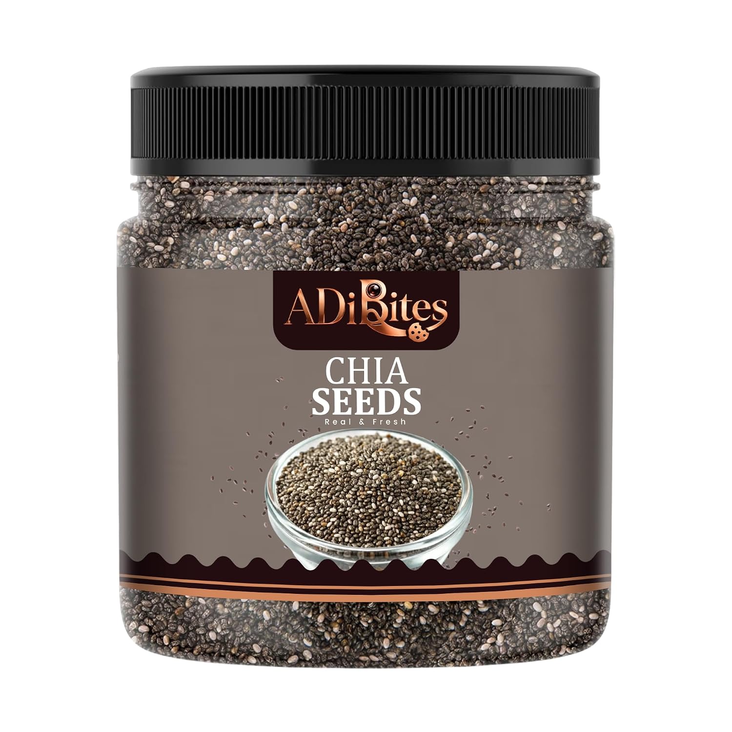 ADIBITES Chia Seeds | Fibre Rich Superfood Seeds | Omega-3 Rich Chia Seeds for Eating | Supports Weight Management & Digestion | Healthy Snack for Weight Loss & Skin Glow | Natural Super Seeds