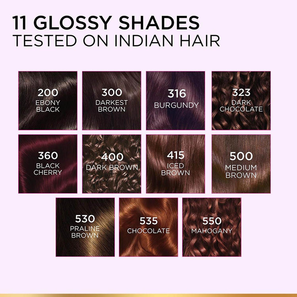 L'OrÃ©al Paris Casting CrÃ¨me Gloss Hair Color With Glycolic Gloss Complex | 5X Glossier Hair Color | Shade 300 - Darkest Brown | 60g + 40ml + 60g
