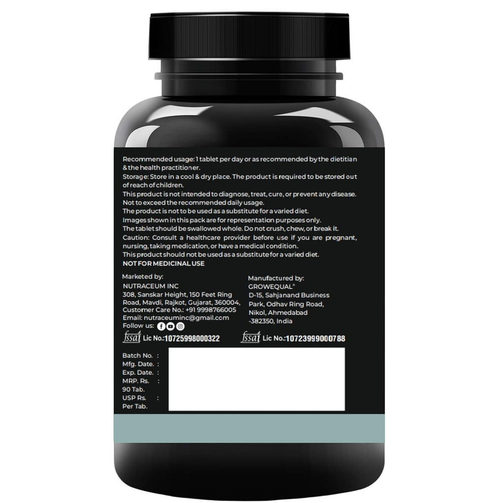 Nutrasium Nitric Oxide Supplement For Man | 2250 mg L-Arginine, 750 mg L-Citrulline with Chromium Picolinate For Supports Nitric Oxide Level, Improve Muscle Pump & Blood Flow, Boost Endurance, Stamina & Performance | 90 veg Tablets.