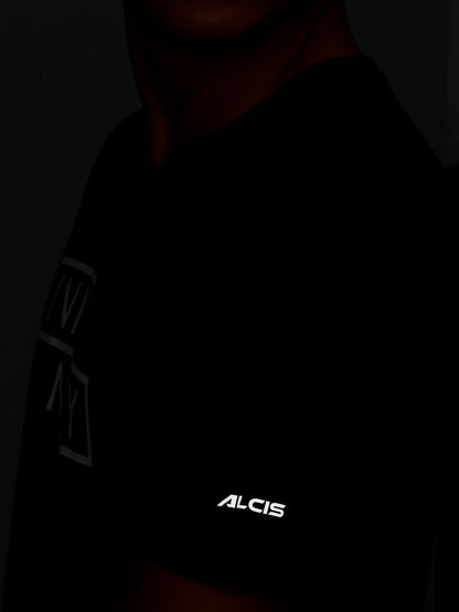 Alcis Typography Printed Anti Static Slim Fit T-shirt