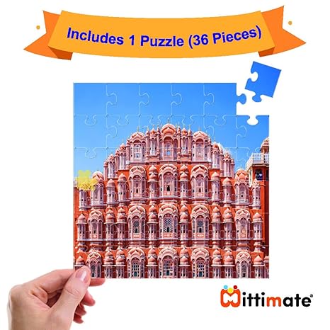 Mittimate Hawa Mahal Jigsaw Puzzle Game for Kids Age 4 to 6 Old I 36 Pieces Puzzle Toy Birthday Gift for Children