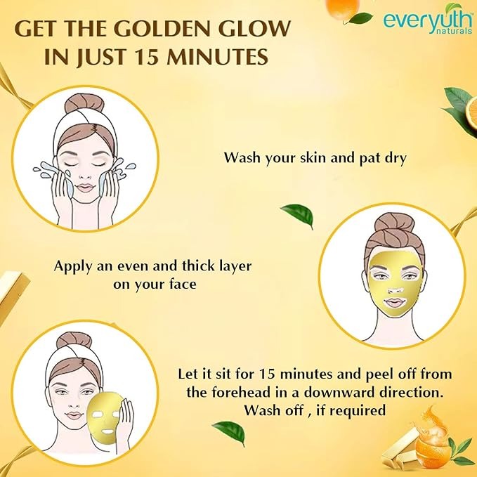Everyuth Natural Advanced Golden Glow Peel Off Mask - 100 gms