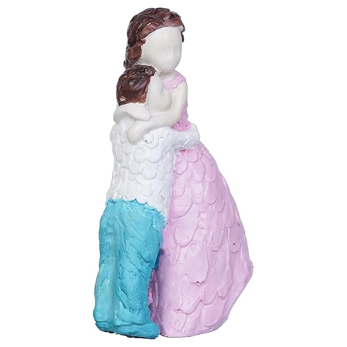 Ecraftindia Polyresin Brother & Sister Idol Decorative Showpiece for Home Decor