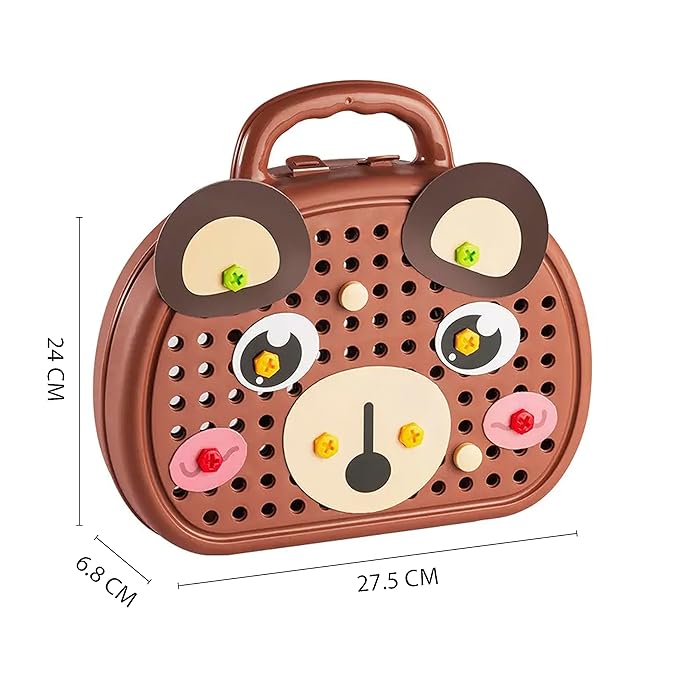 Kidology Creative Toolbox with Toys Electric Drill Screwdriver Tool Set Creative Toy 203 Pieces