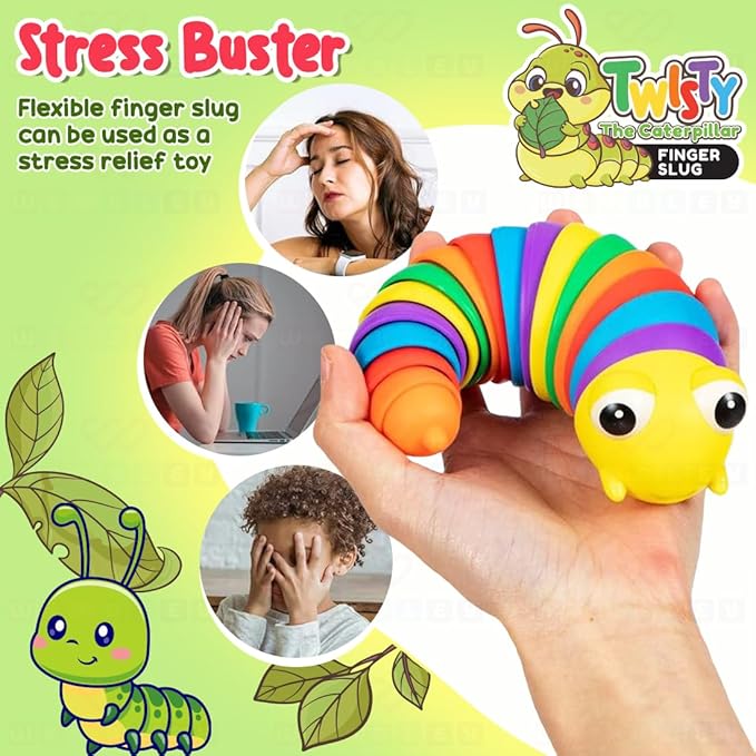 Wembley Caterpillar Toy Toddler Toys for Kids Fun Sensory Play Flexible Joint