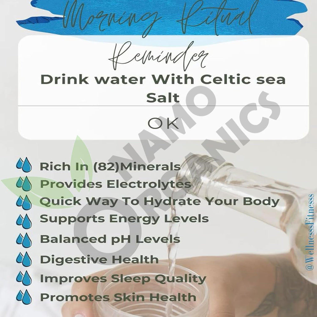 Namo Organics - Organic Celtic Sea Salt (SEL GRIS) - 500g- Premium | Full of Mineral | 100% Natural, Hand Harvested Sea Salt