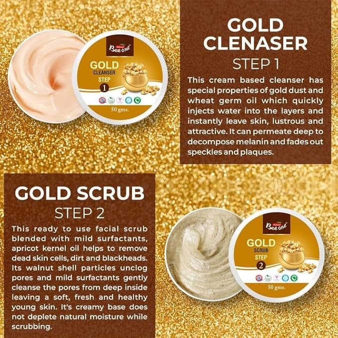 BeeOne Complete 5 step Facial Kit for Radiance & Youthful Glow - 312 gms