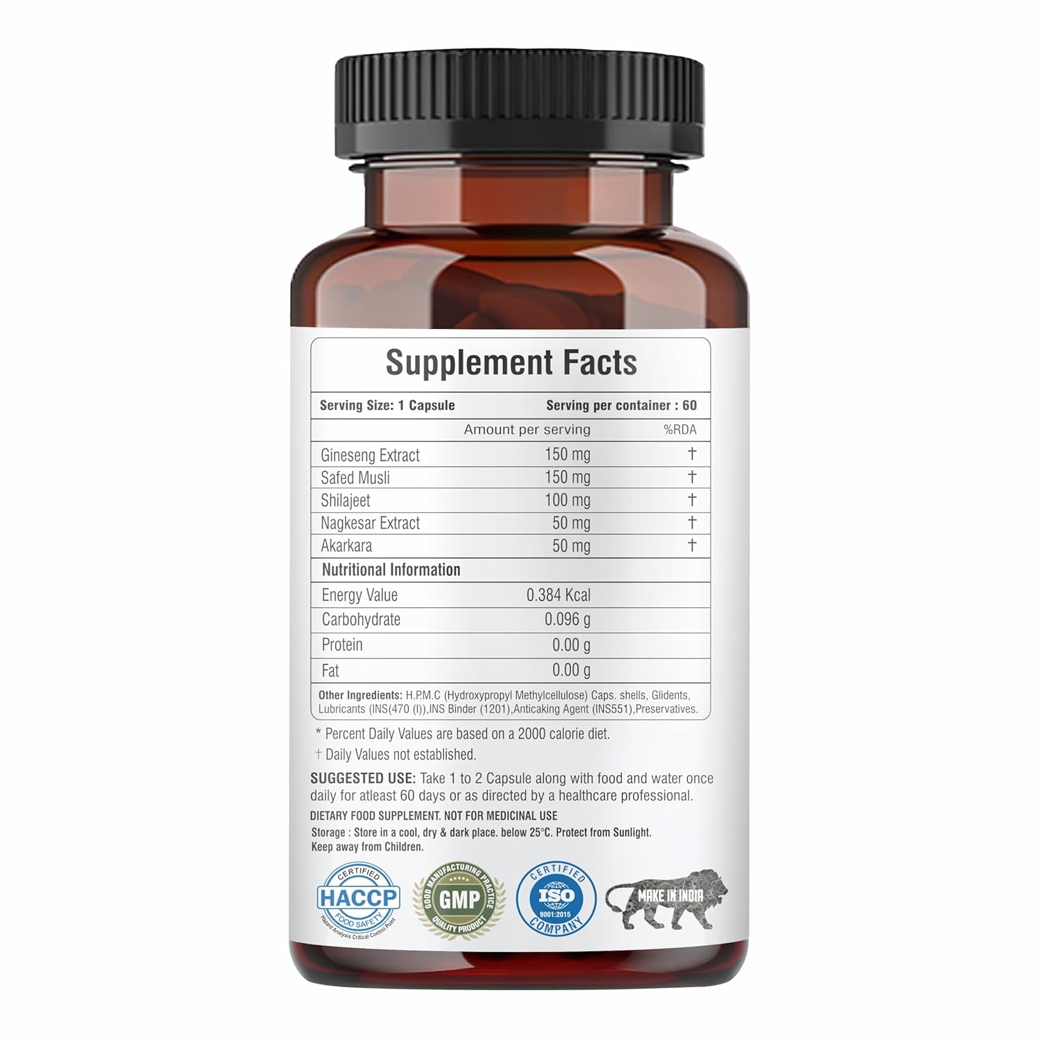 Men's Performance Booster 60 - Capsules - Improve Muscle Strength & Performance, Boost Energy for Men