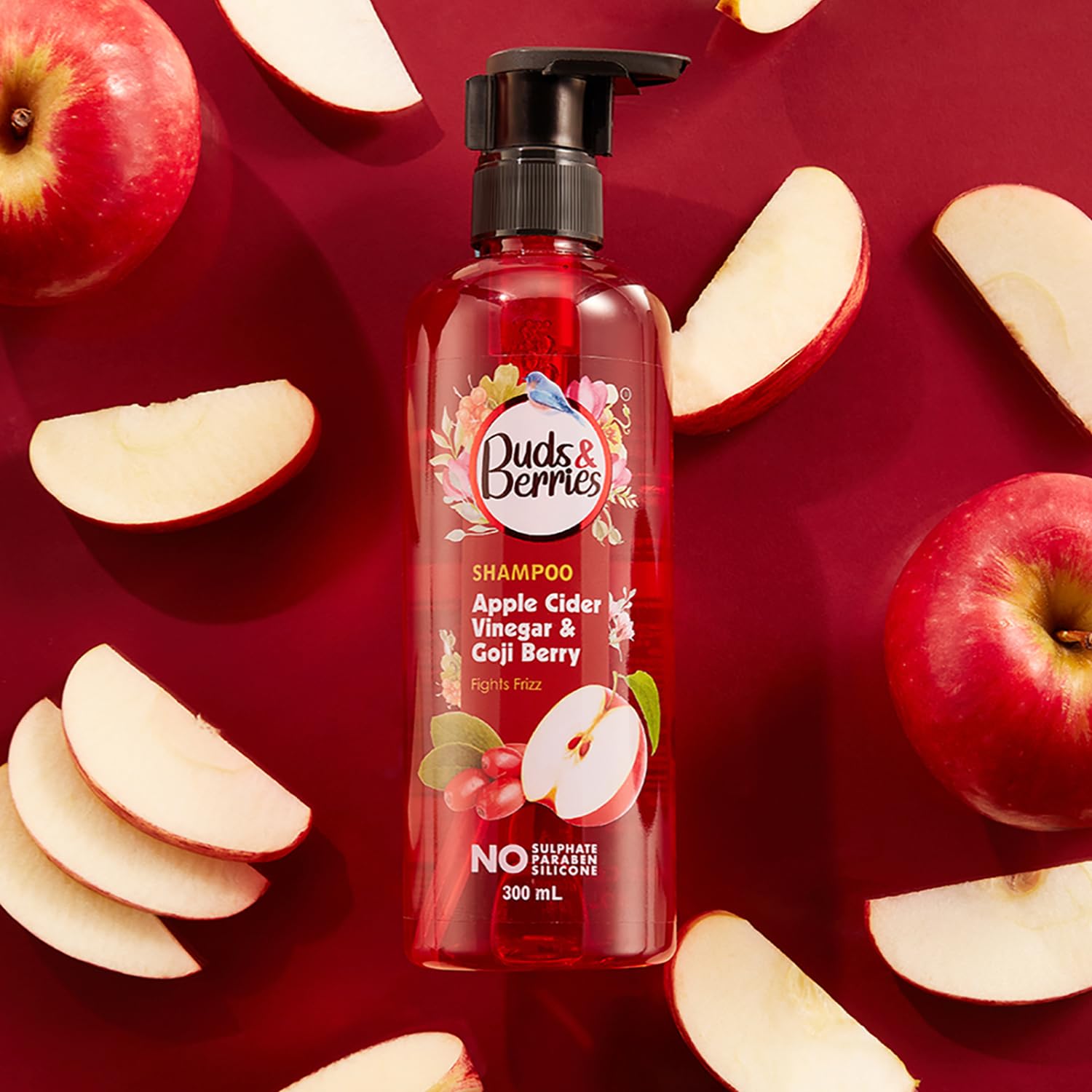 Buds & Berries Apple Cider Vinegar and Goji Berry Shampoo - 300 ml
