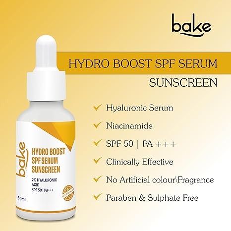 Bake 2% Hyaluronic Acid Face Serum Sunscreen SPF 50 PA+++ - 30 ml
