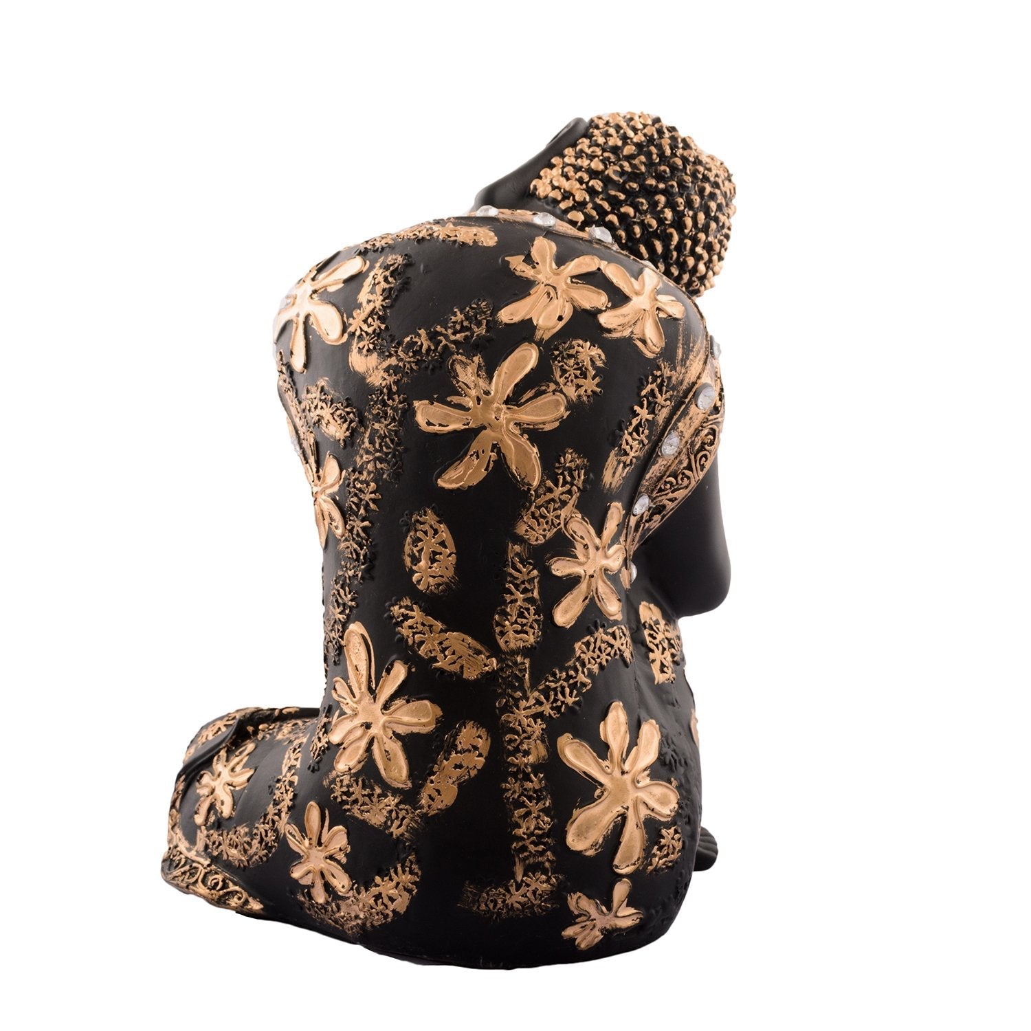 Ecraftindia Pleasing Buddha Showpiece | Red and Brown