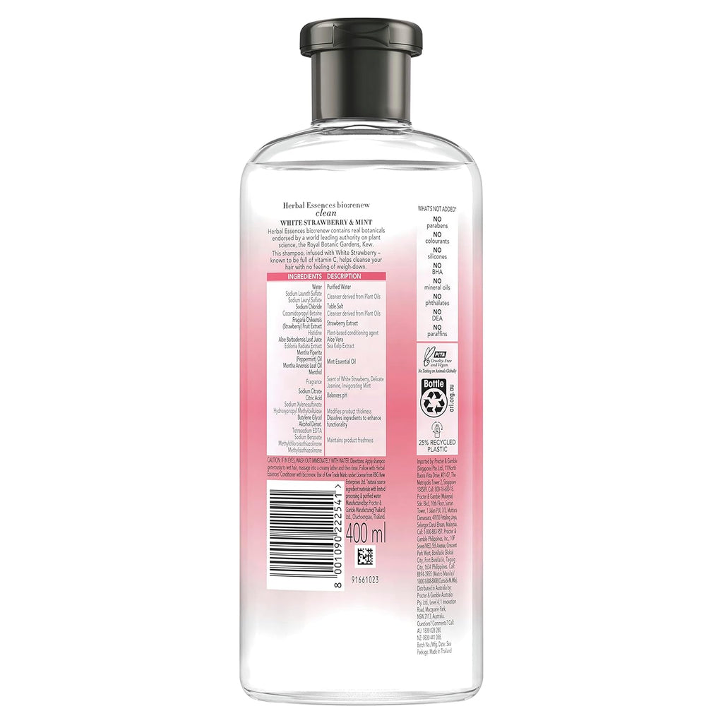 Herbal Essences White Strawberry & Sweet Mint Shampoo - 400 ml