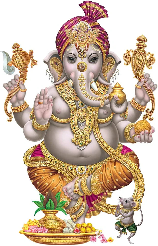 Rangoli White Glossy Vinyl Wall Sticker Premium Self-Adhesive Waterproof Parent-14 Design-17