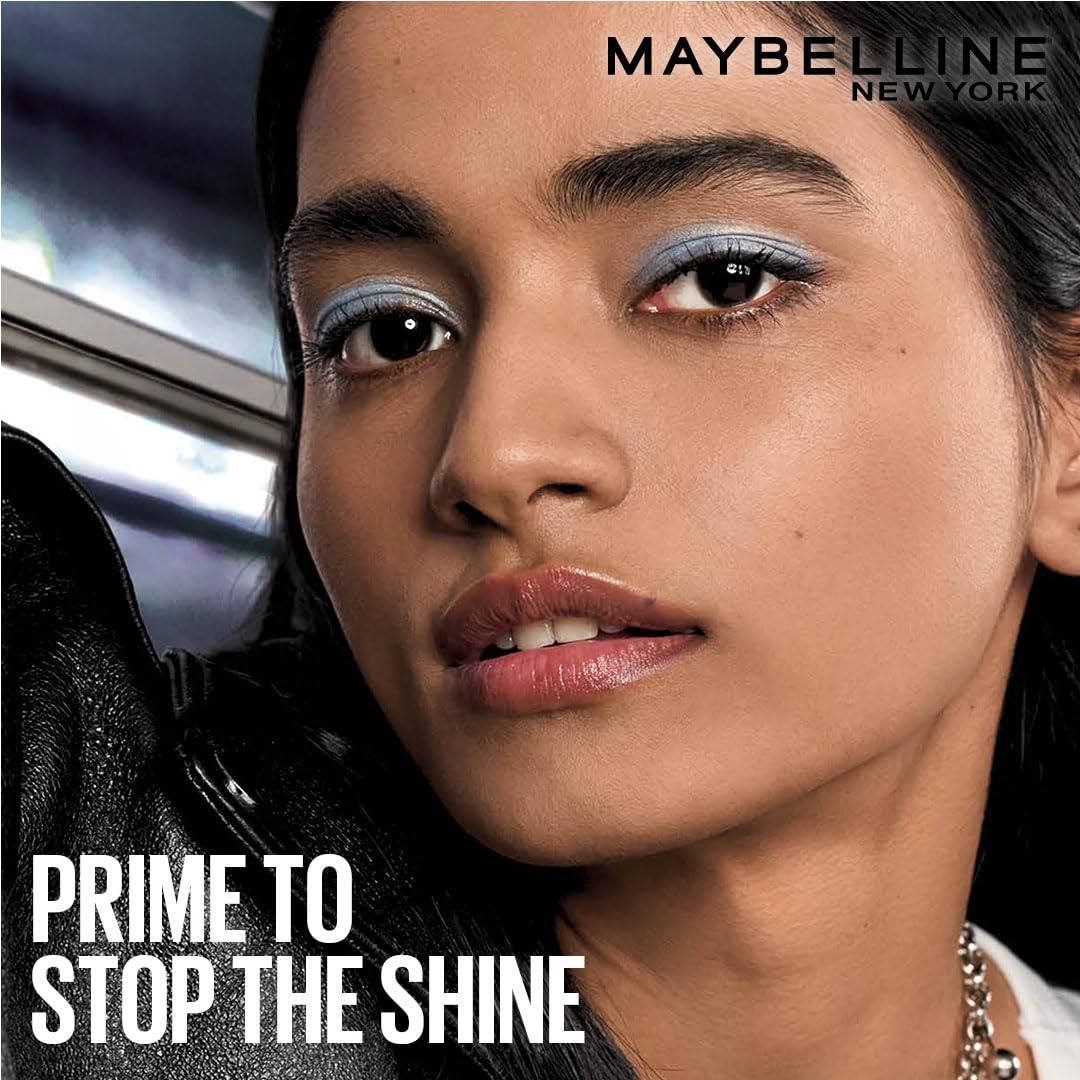Maybelline New York Shine Stopper Primer | 3-in-1 Serum Primer for Oily Skin to Prime, Mattify, Hydrate with LHA & Salicylic Acid