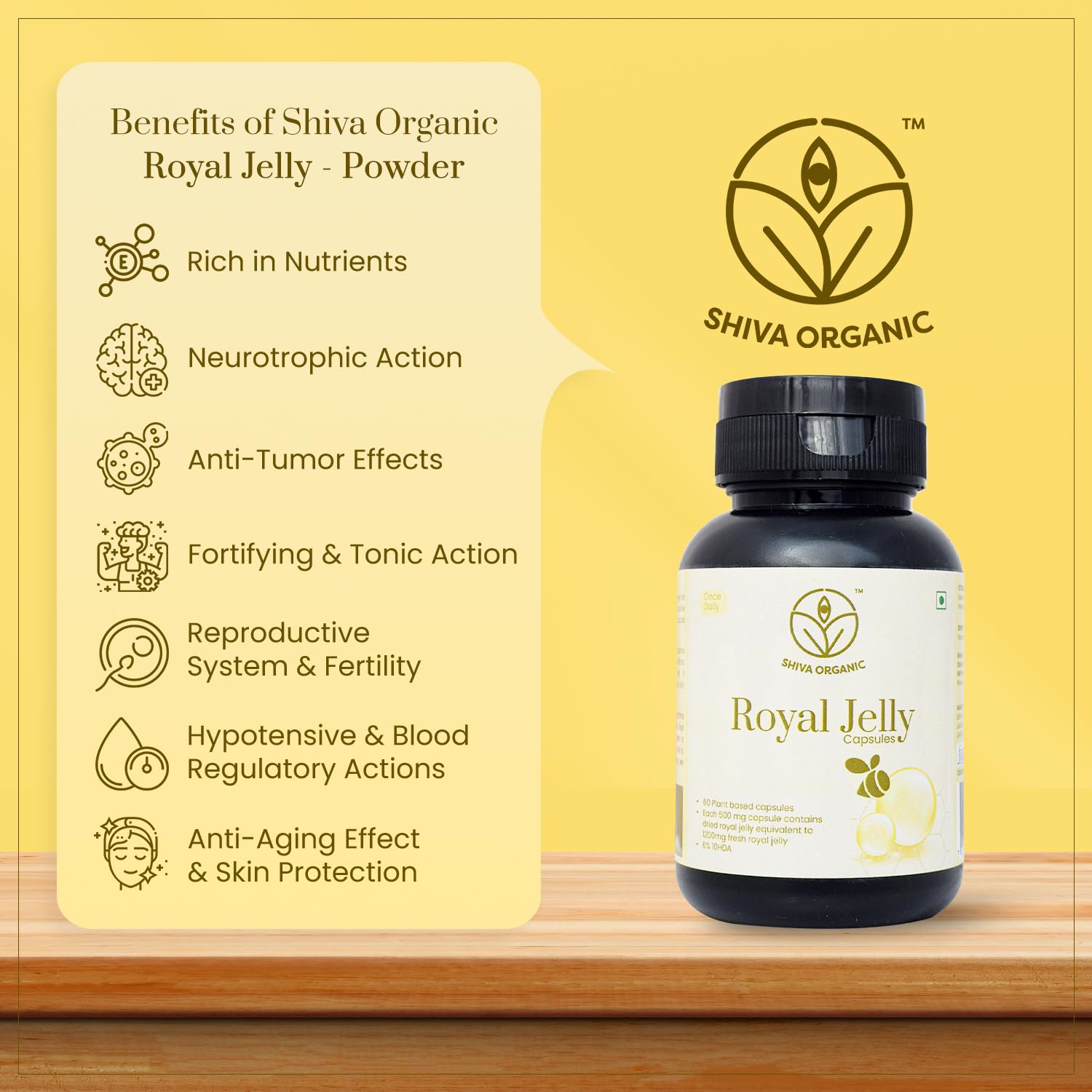 Shiva Organic Royal Jelly Capsules