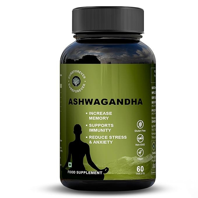 Cureforever Ashwagandha Tablet 1200mg - 60 Tablets