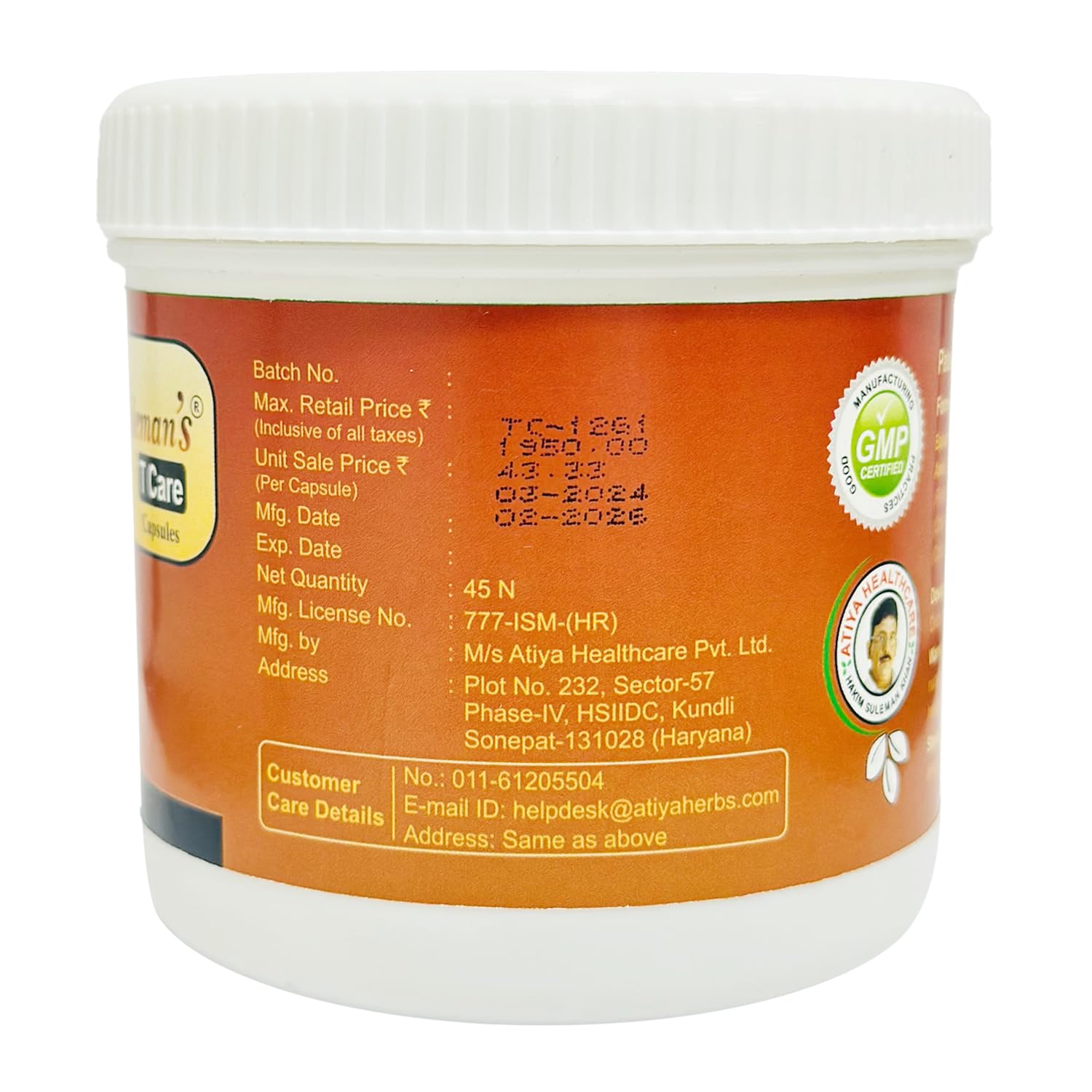 Hakim Suleman's T Care, T Care Capsule