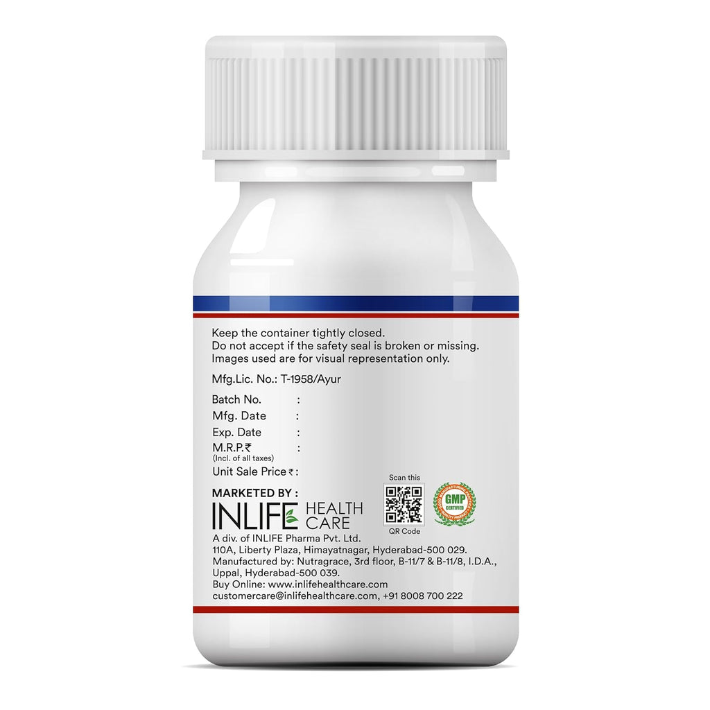 INLIFE Coconut Oil Capsules | Extra Virigin Cold Pressed | 500mg per Serving | Supports Keto & Well-being - 60 Vegetarian Capsules (Pack of 1)