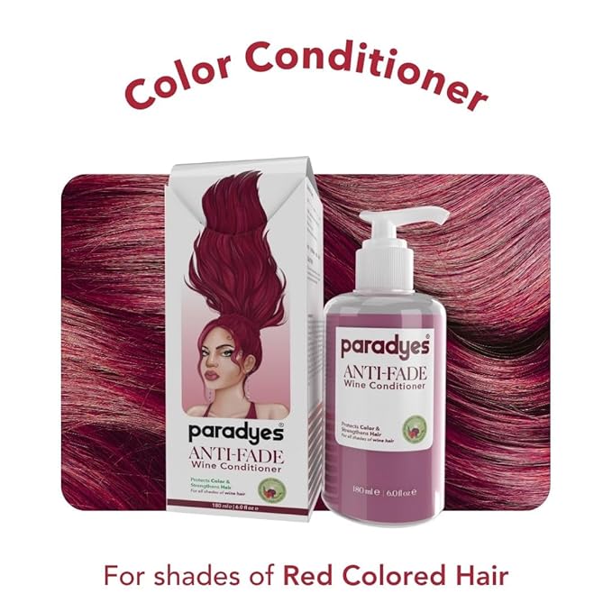 Paradyes Anti Fade Wine Fresh Conditioner for All Types of Hair - 180 Ml