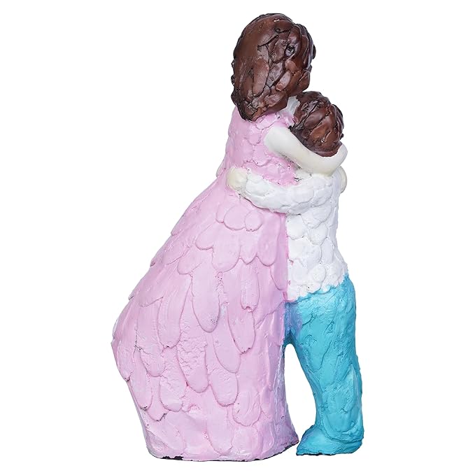 Ecraftindia Polyresin Brother & Sister Idol Decorative Showpiece for Home Decor