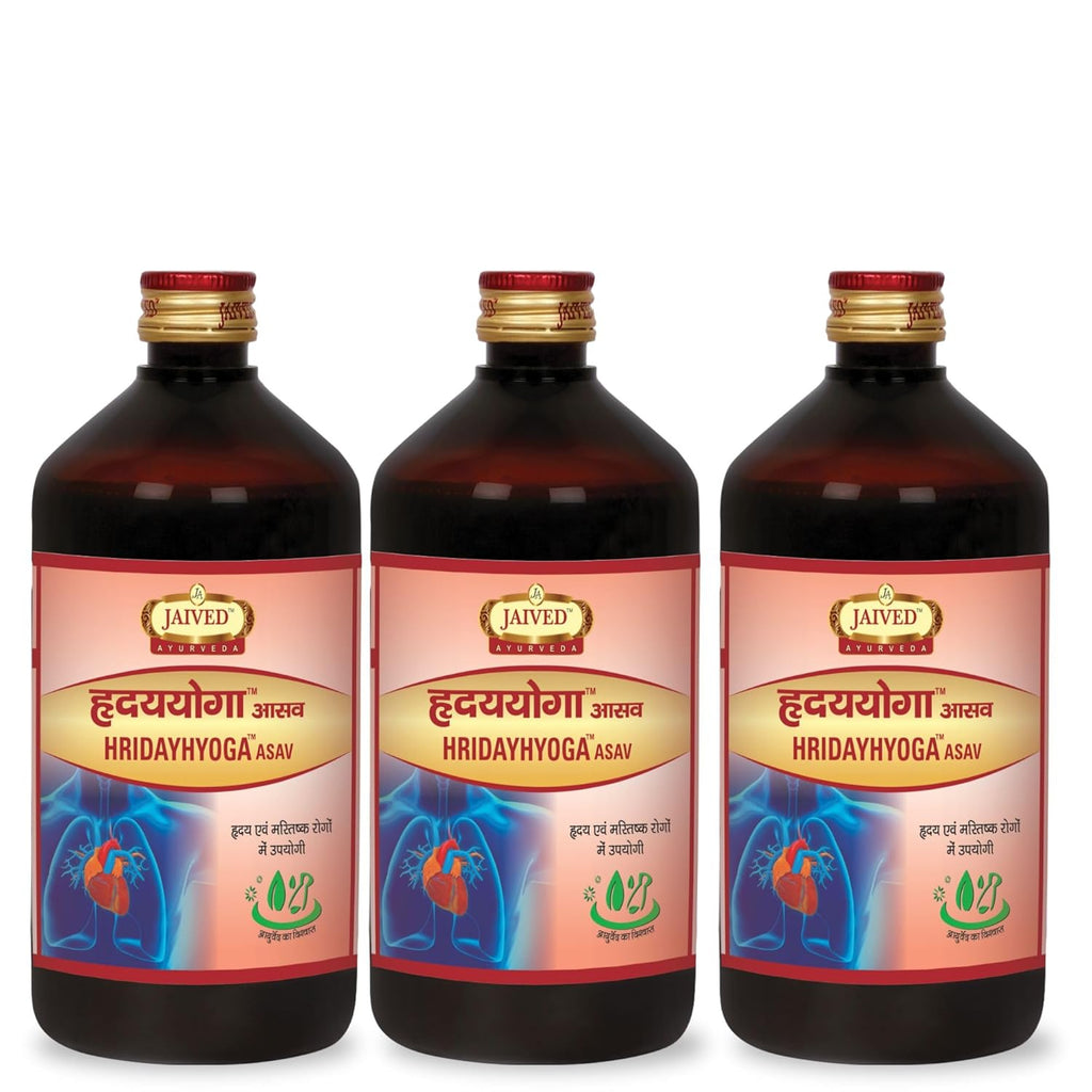 Jaived Ayurveda Hridyayoga Asav - 450 ml (Pack of 3)