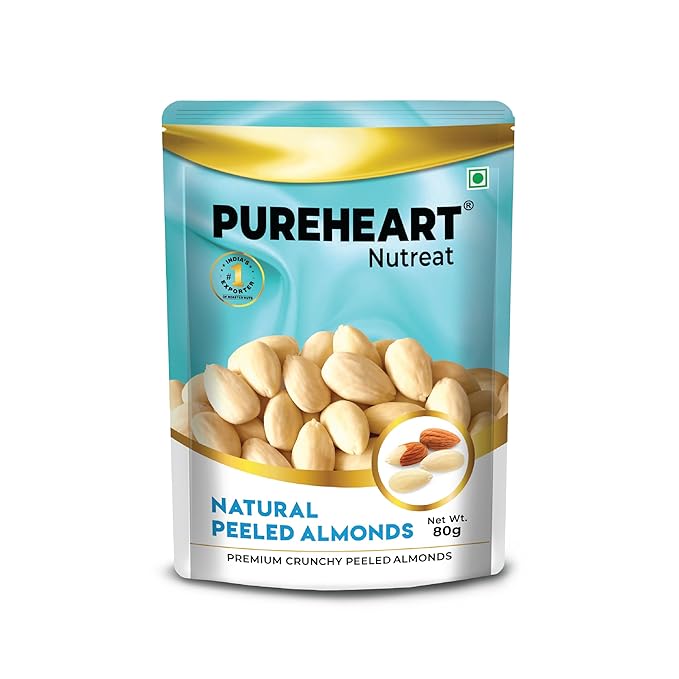 Pureheart Nutreat Natural Peeled Almonds - 80 gms