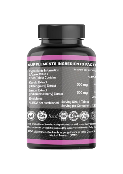 Tri-Origin Ayurveda Karela & Jamun 1000mg - 60 Tab