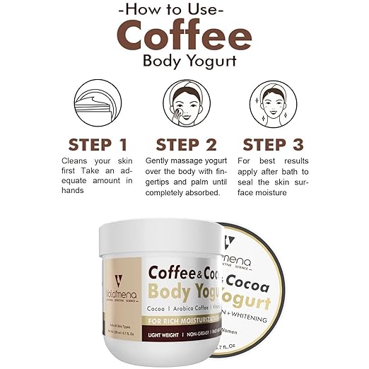 Volamena Coffee & Cocoa Body Yogurt Enriched with Coffee - 200 ml