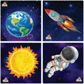 Playhills Wooden Jigsaw Puzzle Pack of 4 Outer Space Theme 9-Piece Puzzles for Kids