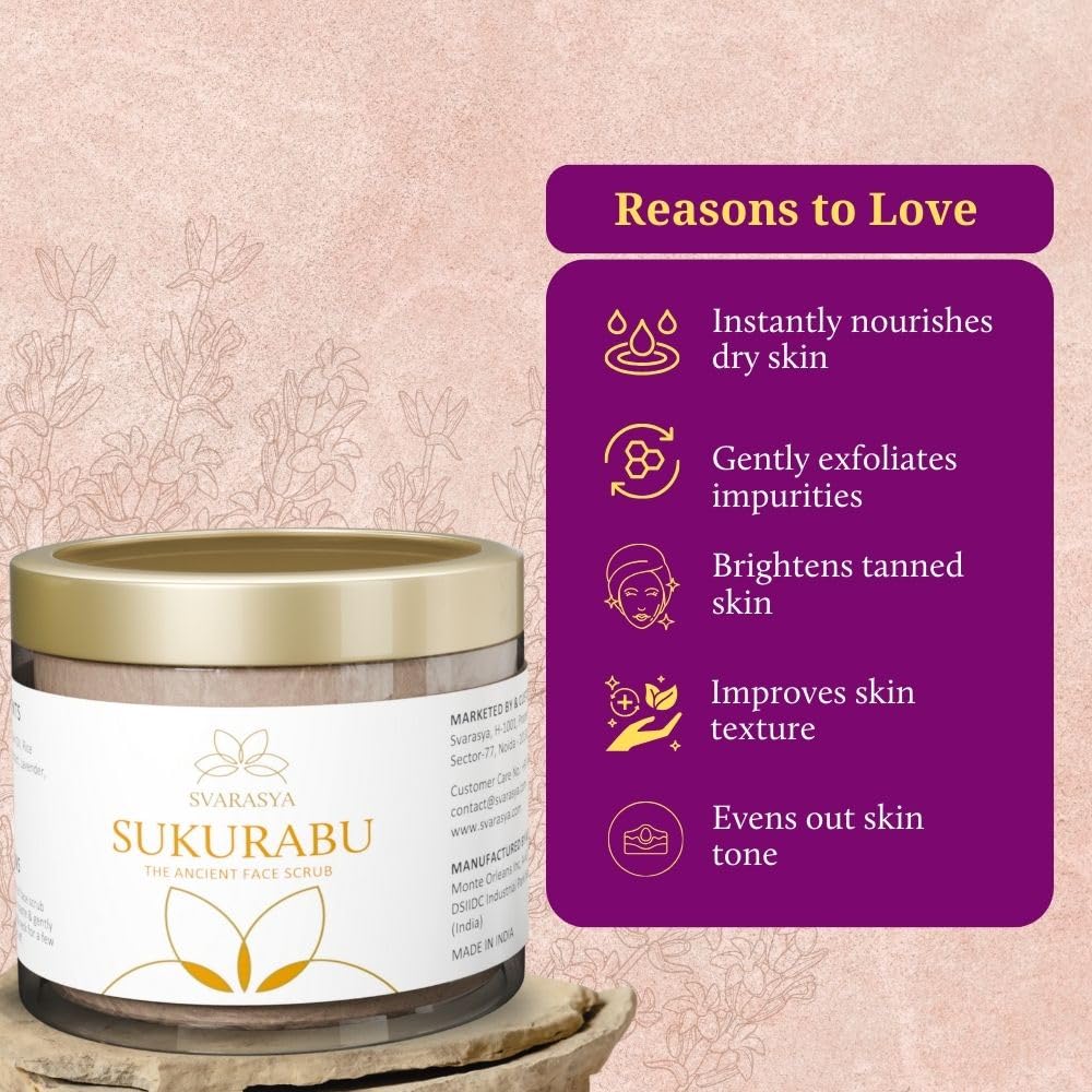 Svarasya Sukurabu - The Ancient Japanese Face Scrub - 100 gms