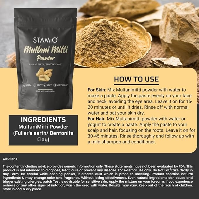 Stamio Multani Mitti Powder - 750 gms