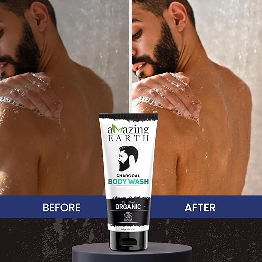 Amazing Earth Charcoal Body Wash for Men - 100 gms