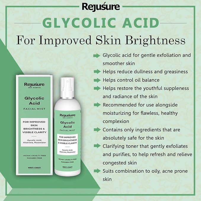 Rejusure Glycolic Acid Face Mist - 100 Ml