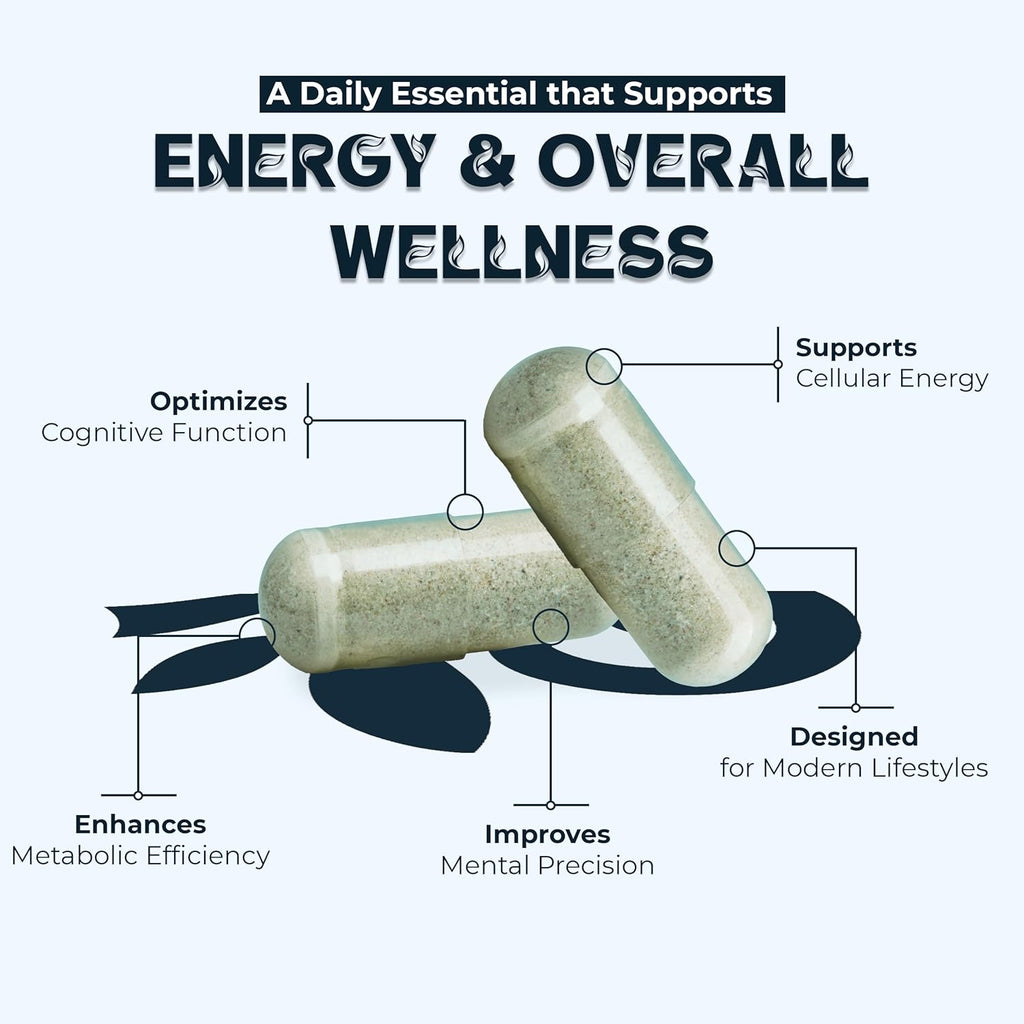 Vitamin B12 Supplement â€“ 1000mcg Plant-Based Veg Capsules for Energy, Metabolism & Nerve Support | Boosts Vitality & Wellness | Supports Red Blood Cells | 60 Capsules