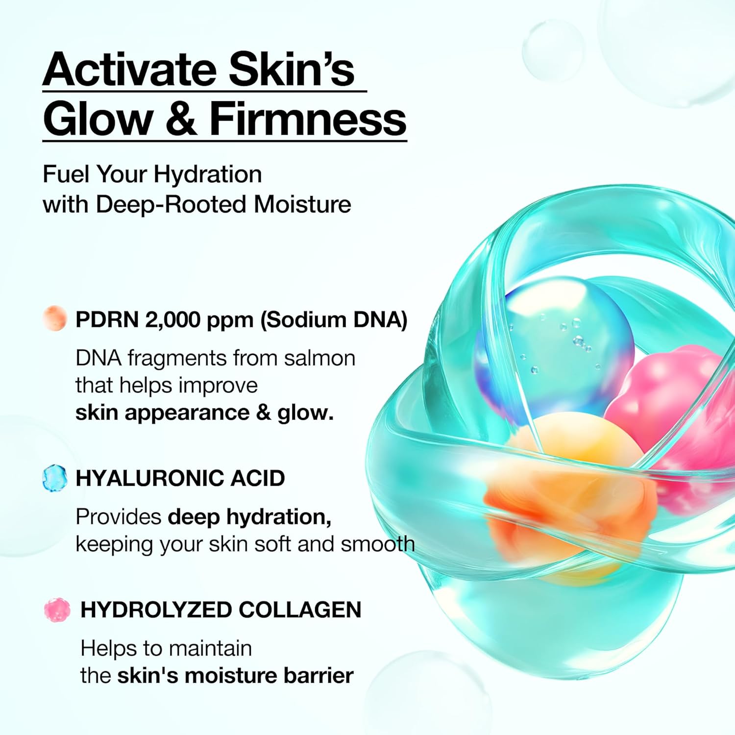 Anua PDRN Collagen Glow Facial Serum Spray with Hyaluronic Acid | Hydrating Face Mist, Dewy Glass Finish, All Skin Types, Instant Plumping, 100 ml