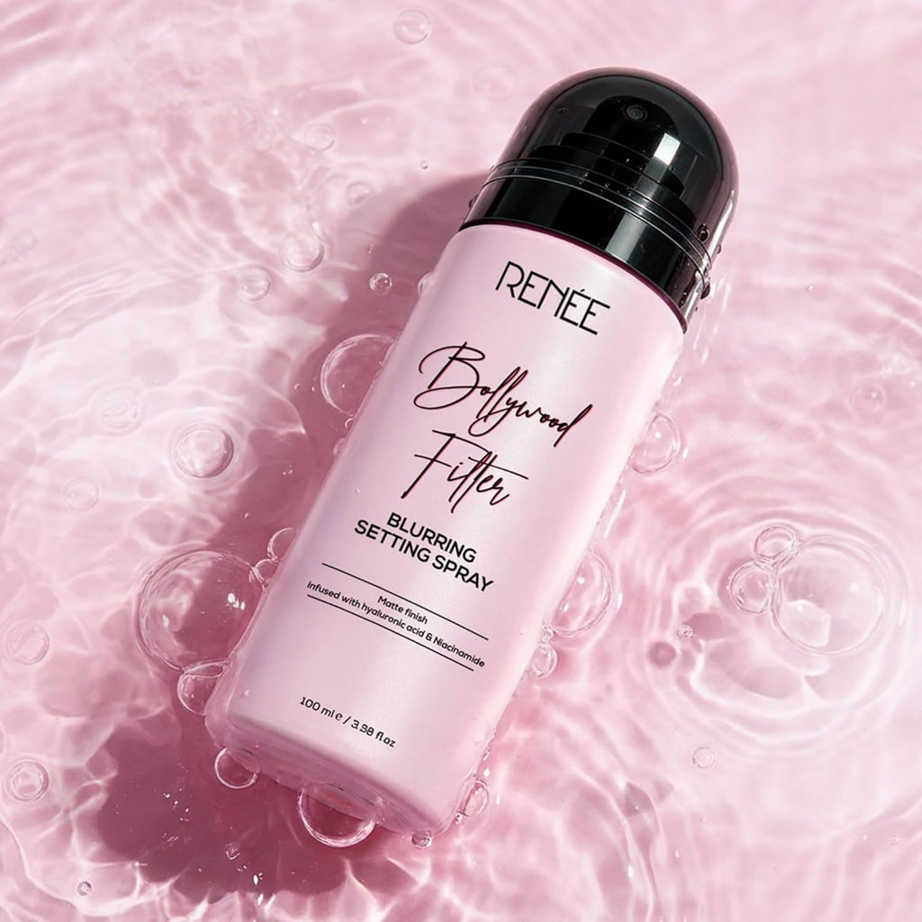 RENEE Bollywood Filter Blurring Setting Spray for Face Makeup, Matte Finish & Pore Blur Effect with Niacinamide & Hyaluronic Acid, Long Lasting Makeup Fixer & Shine Control, Fine Mist 100ml