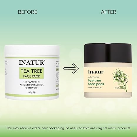 Inatur Oil Control Tea Tree Face Pack - 100 gms