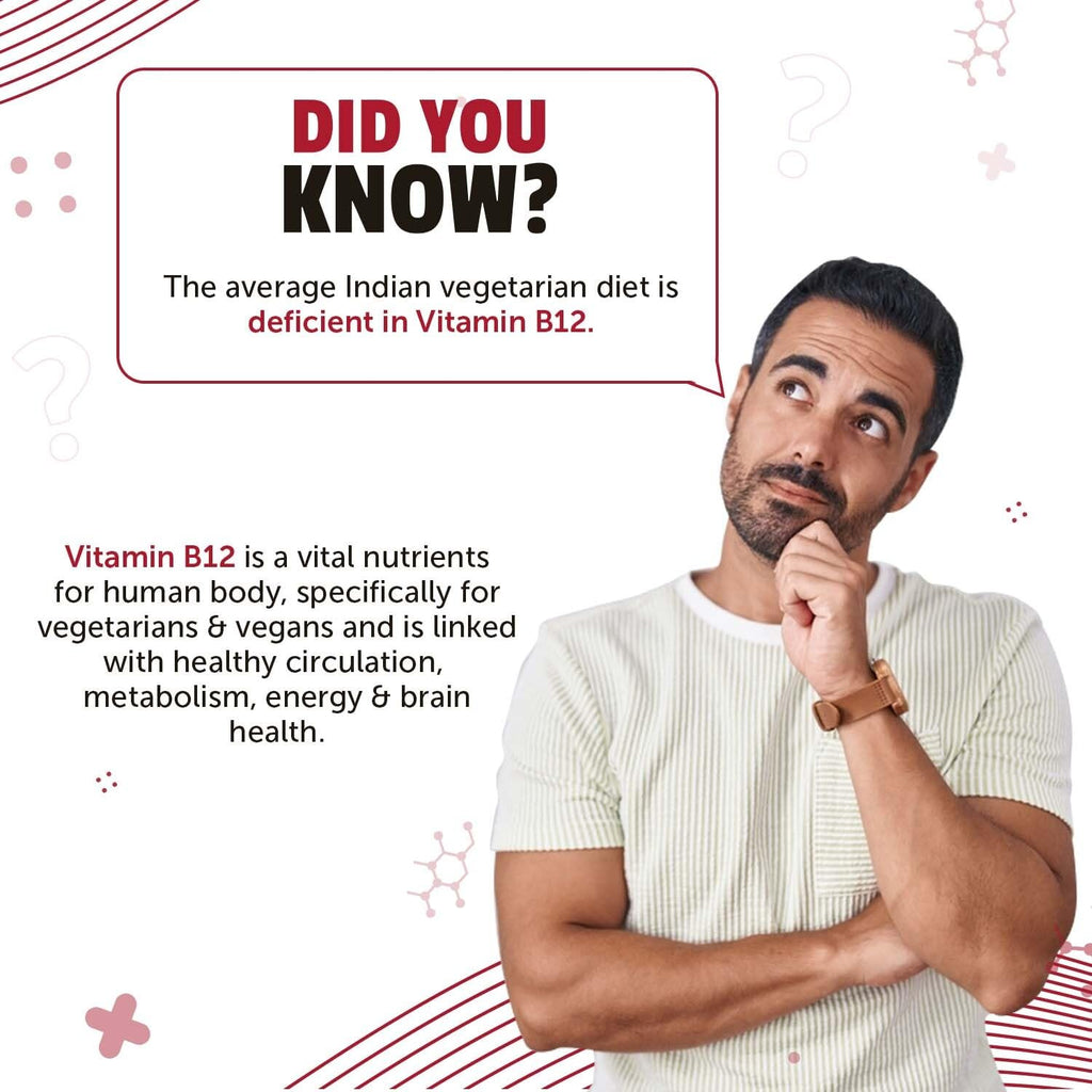 Neuherbs Plant Based Vitamin B12-60 Tablets | True B12 Supplement With Myo-Inositol, Punarnava & Spirulina | Boost Energy, Brain & Nerve Health, Promotes Metabolism | For Men & Women